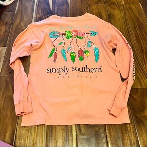 Women’s simply southern arrow feather long sleeve shirt. Size medium